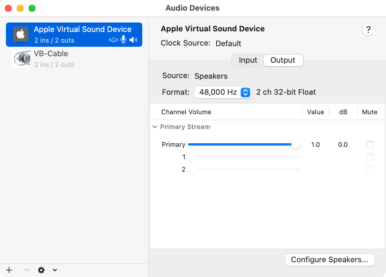 Audio MIDI Setup